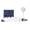 Système solaire de ligne d'alimentation LSHS Set comprenant ventilateur et 3 lampes