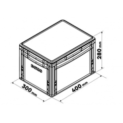 Lavabo móvil BOXIO Wash, cuadrado, negro