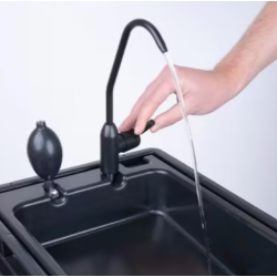 Lavabo móvil BOXIO Wash, cuadrado, negro