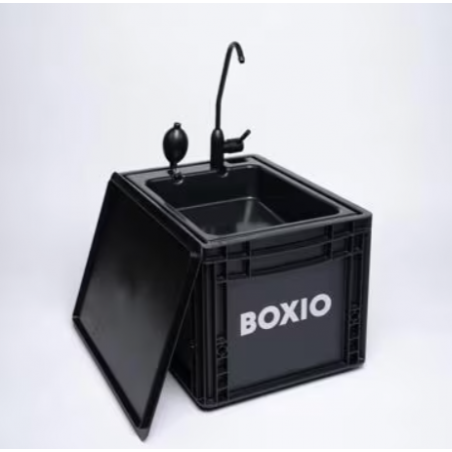 Lavabo móvil BOXIO Wash, cuadrado, negro