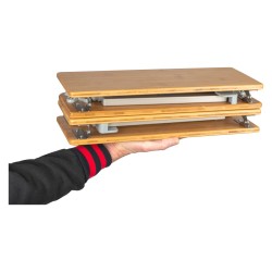 Bo-Camp Urban Outdoor Southwark Bamboo-Alu Table avec roues 60 x 40 cm