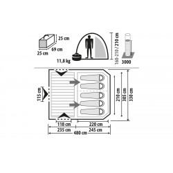Tienda familiar Berger Merano 5 para 5 personas