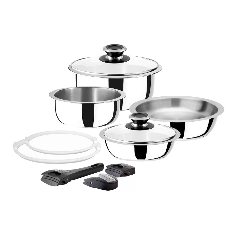 Juego de ollas Berger Quick Clack Light 11 piezas.