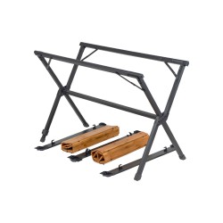 Bo-Camp Urban Outdoor Maryland Bamboo Table with aluminum wheels