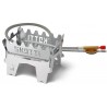 Estufa de camping plegable SKOTTI Booster de acero inoxidable de 2,1 kW