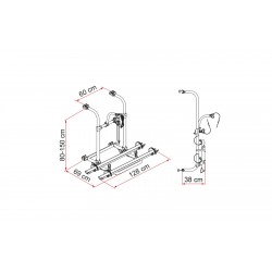 Portabicicletas Fiamma Carry-Bike Pro N para 2 a 4 bicicletas o 2 bicicletas eléctricas