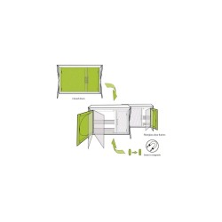 Mesa de cocina Outwell Camrose 48x165x71/79/99 cm