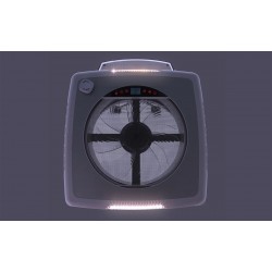Claraboya Berger Plus Ventilador con sistema de ventilación 12 V 40 x 40 cm humo