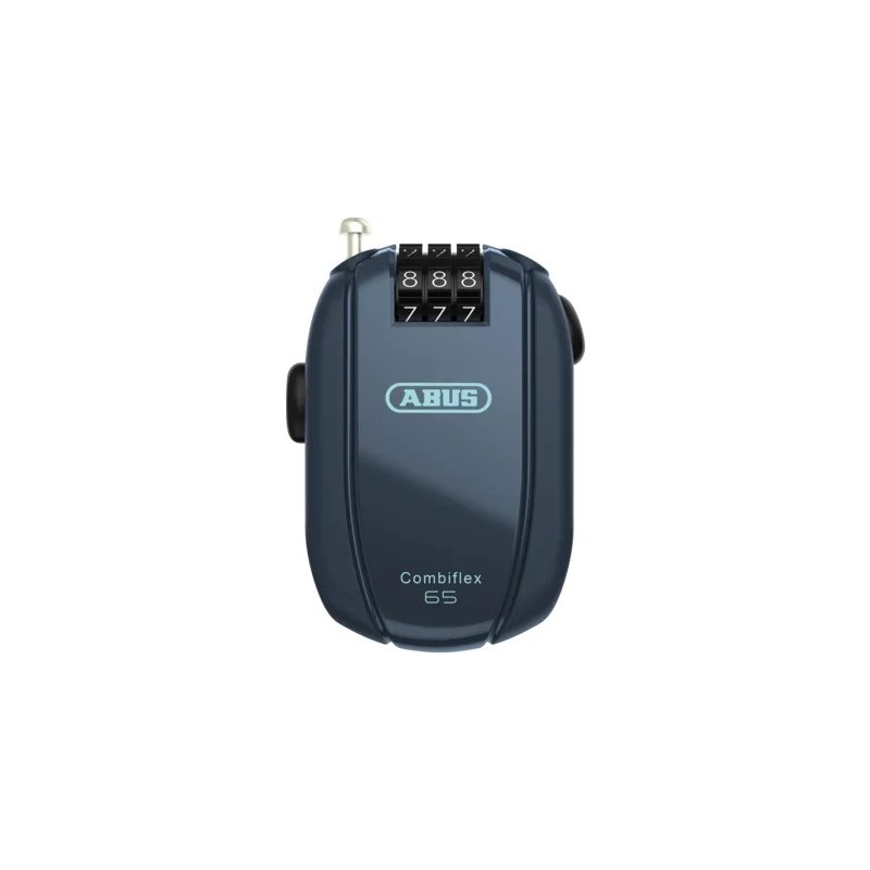 Candado de cable Abus Combiflex Stopover 65 Roll-Back azul medianoche