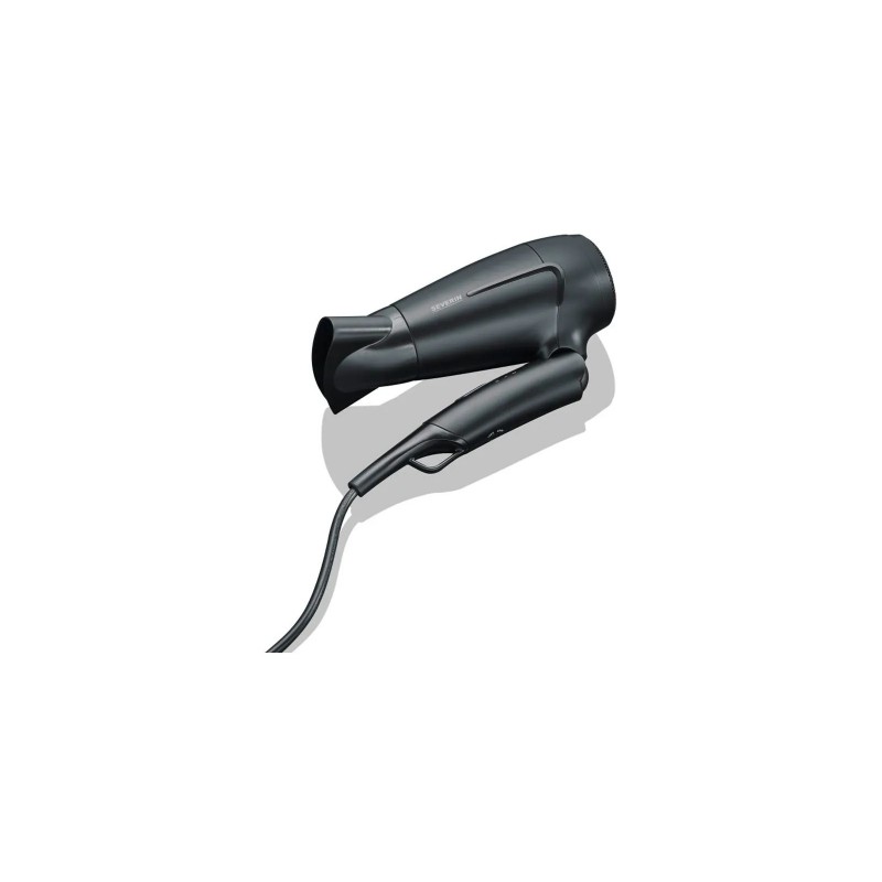 Secador de pelo de viaje Severin HT 0159 con mango plegable 1600 W negro
