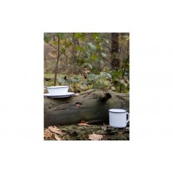 Vajilla esmaltada Bo-Camp de 6 piezas. para 2 personas blanco/azul