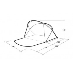 Tienda de playa Outwell Whitby Beach Shelter para 2 personas