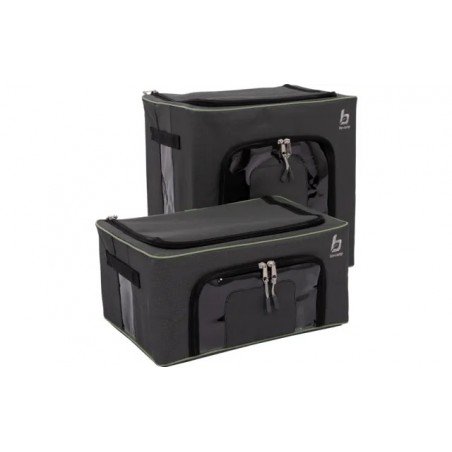 Cajas de almacenamiento plegables Bo-Camp, 2 unidades, 2 tamaños, color gris