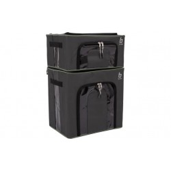 Cajas de almacenamiento plegables Bo-Camp, 2 unidades, 2 tamaños, color gris