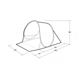 Tienda de playa Outwell Eastbourne Beach Shelter para 2 personas
