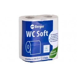 Set sanitario Berger de 3 piezas que incluye bolsitas Fresh Blue + Fresh Rinse 2,5 l + papel higiénico WC Soft