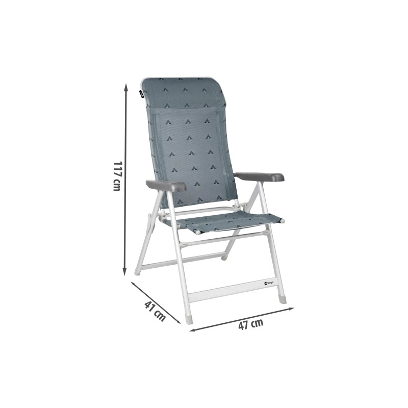 Silla plegable Berger Luxus gris