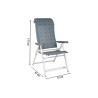 Silla plegable Berger Luxus gris