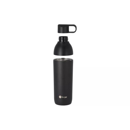 Berger botella de acero inoxidable con tapa 2 en 1 550 ml - Negro mate