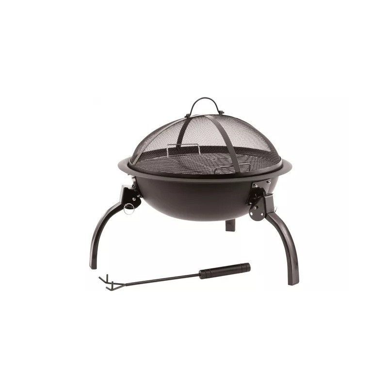Cuenco de fuego con rejilla y tapa de tamiz 52,5 x 52,5 x 40 cm Cazal Fire Pit M Outwell