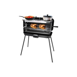 Barbacoa de gas portátil Berger 3 quemadores 50 mbar negro