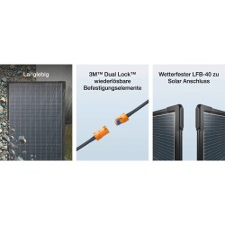 EcoFlow RVMax Conjunto de 2 paneles solares rígidos / 12 mm ultraplanos / IP68 / 2 x 130 W