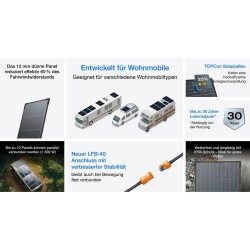 EcoFlow RVMax Conjunto de 2 paneles solares rígidos / 12 mm ultraplanos / IP68 / 2 x 130 W