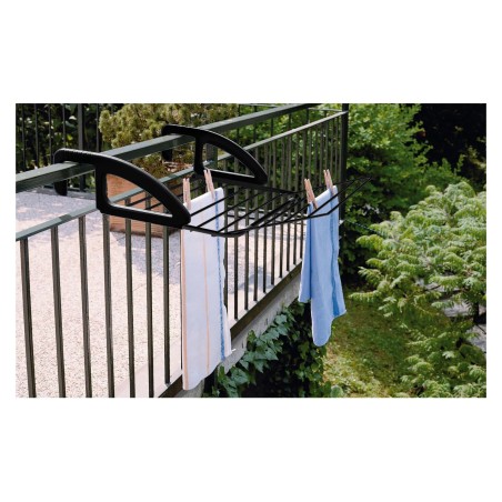 Tendedero de balcón y radiador negro Bries Metaltex
