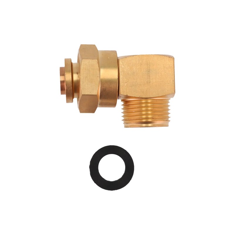 Codo Berger para regulador de presión de gas 90° AG M20 x 1,5 - M20 x 1,5 ÜM