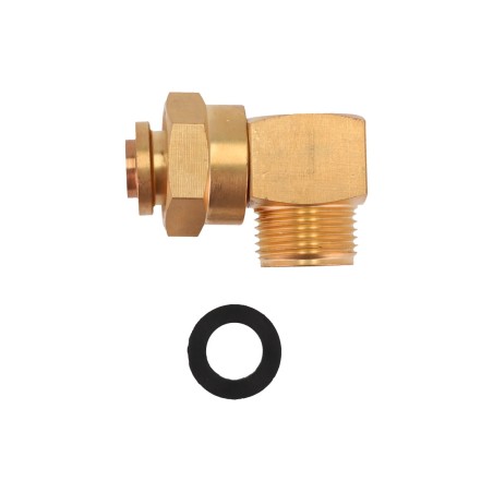 Codo Berger para regulador de presión de gas 90° AG M20 x 1,5 - M20 x 1,5 ÜM