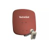 Antena satélite Technisat Set DigiDish 45 (LNB doble) con receptor SAT Digit S3 HD rojo ladrillo