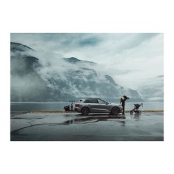 Caja trasera Thule Santu para portabicicletas compatible con Thule Epos/EasyFold 3/EasyFold XT con adaptador