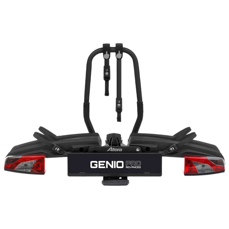Portabicicletas trasero Atera Genio Pro 60 Advanced para 2 bicicletas, negro, apto para bicicletas eléctricas