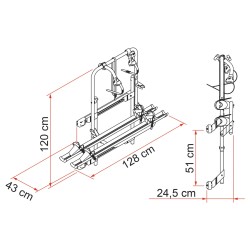 Fiamma Carry Bike 200 DJ hasta 2006 portabicicletas para 2 bicicletas