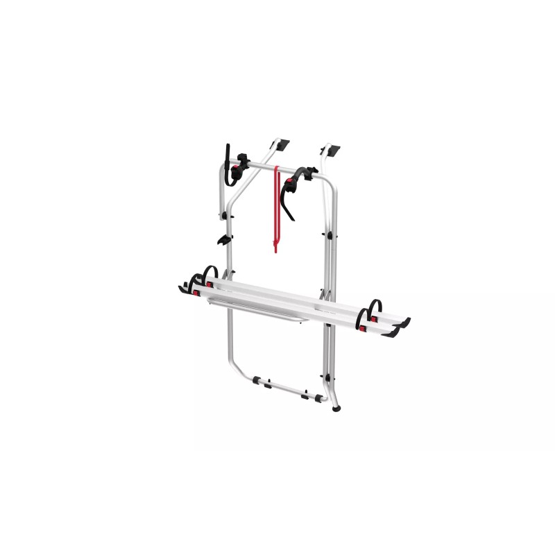 Portabicicletas Fiamma Carry-Bike VW T5 D / T6 D para 2 bicicletas, apto para bicicletas eléctricas (plateado)