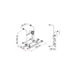 Fiamma Carry-Bike PRO para 2 bicicletas, apto para bicicletas eléctricas