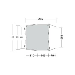 Toldo/tienda trasera Outwell Dunecrest L para furgoneta, para 2 personas, verde