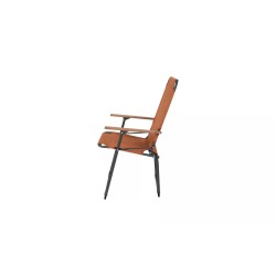 Silla abatible con reposabrazos de bambú XL arcilla Jefferson Industrial Bo-Camp