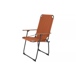Silla abatible con reposabrazos de bambú XL arcilla Jefferson Industrial Bo-Camp