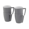 Juego de 4 tazas para 4 personas gris Gala Outwell