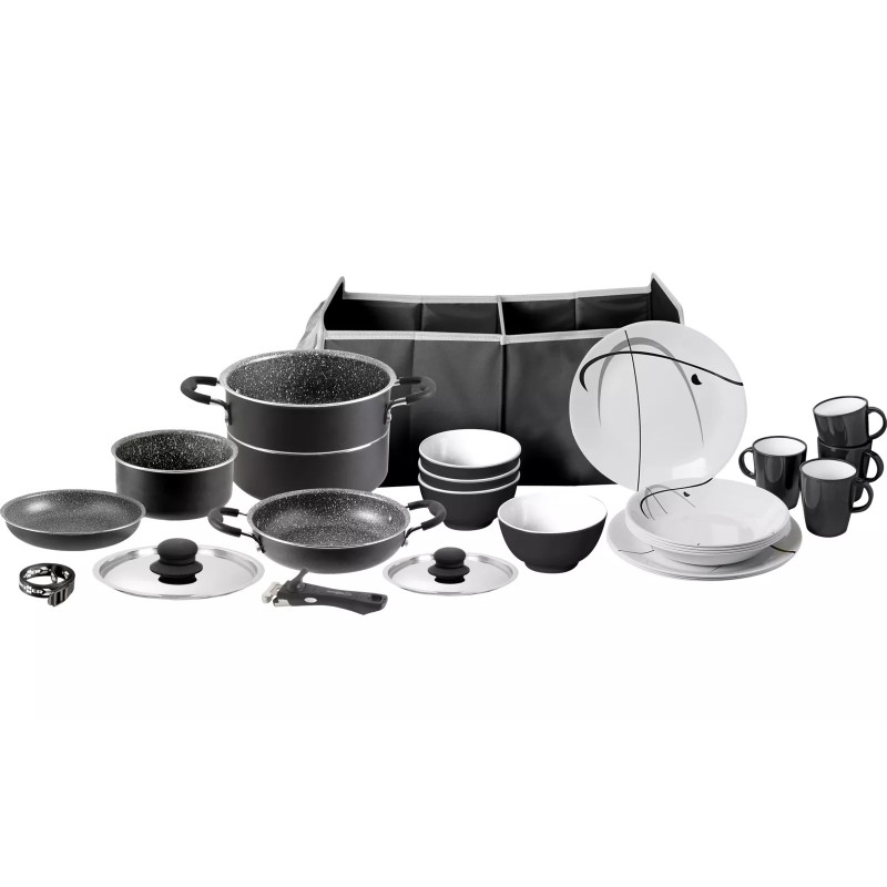 Juego de vajilla y ollas 16+9 pzas. Mepo Pirate Brunner