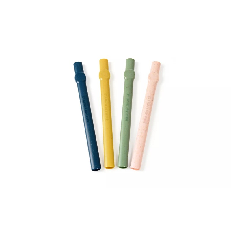 Pajitas de bioplástico (juego de 4) ReStraw LightMyFire