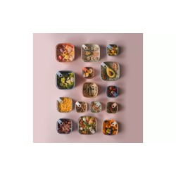 Fiambrera cuadrada 1 L beige Omada