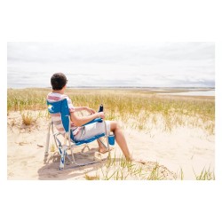 Mecedora de camping plegable Saybrook Blue Beach Rocker GCI