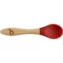 Juego de 5 cucharas infantiles de bambú y silicona Pandoo