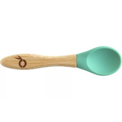 Juego de 5 cucharas infantiles de bambú y silicona Pandoo