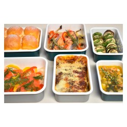 Envase esmaltado para conservar alimentos S 0,74 L gris claro HoneyWare