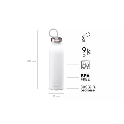 Taza de acero inoxidable aislante Aladdin Chilled Thermavac de 0,55 litros Snow White