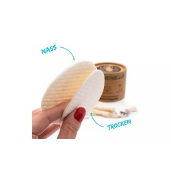 Almohadillas desmaquillantes lavables de celulosa de madera y algodón 10 piezas Chinchilla