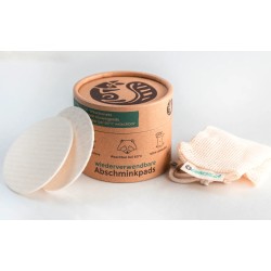 Almohadillas desmaquillantes lavables de celulosa de madera y algodón 10 piezas Chinchilla